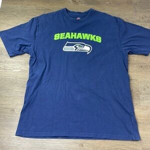 Seahawks Men’s Navy Blue Short Sleeve Tee Short, size XL